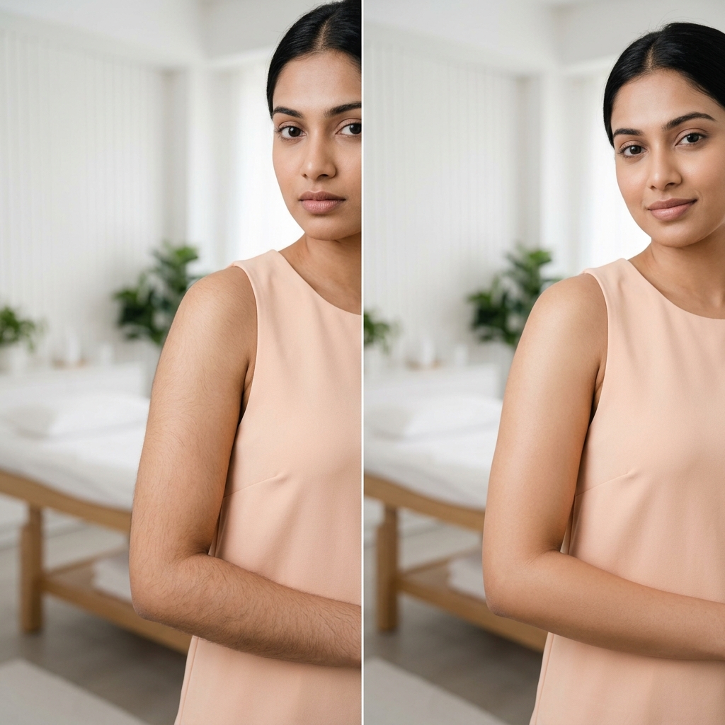 Laser Hair Removal Before & After Results - ලේසර් ප්‍රතිකාරයට පෙර සහ පසු ප්‍රතිඵල